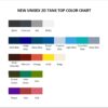 tank top color chart - Armored Core Merch