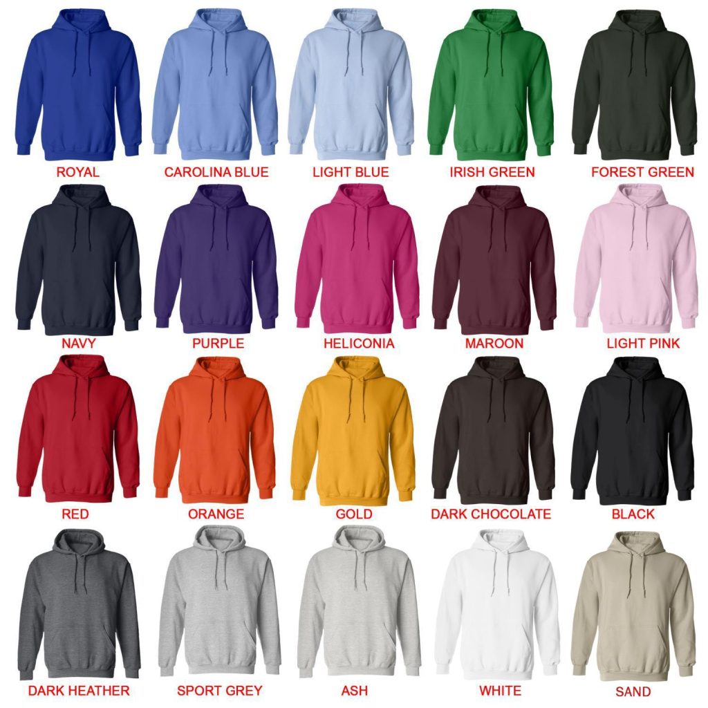 hoodie color chart - Armored Core Merch