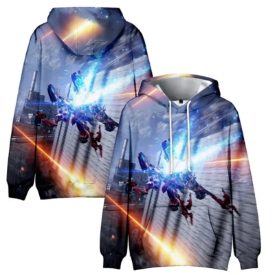 Game Armored Core VI Fires Of Rubicon Graphic Sweatshirts Harajuku Fashion Cartoon 3D Print Hoodies For 15 - Armored Core Merch